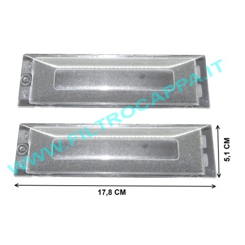 DIFUSOR DE ILUMINACIÓN 2 PCS 5,1 X 17,8 CM PARA CAMPANA EXTRACTORA FABER FRANKE RECAMBIO ORIGEN