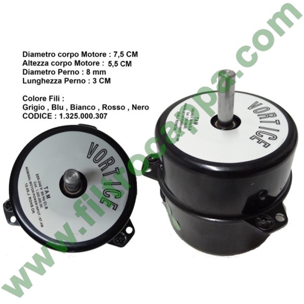 MOTOR FOR VORTICE MICRO 2 SPEED 220 VOLT 1.325.000.307