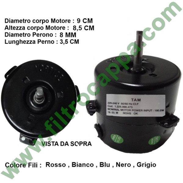 MOTORE VORTICE SU CUSCINETTO LINEO 220 VOLT 1.325.000.473