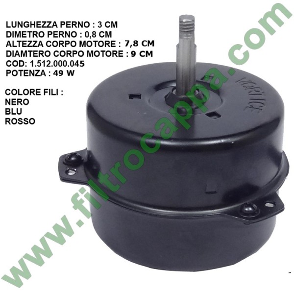 MOTOR FOR VORTICE VARIO 300 49 W 220 VOLT 1.512.000.045