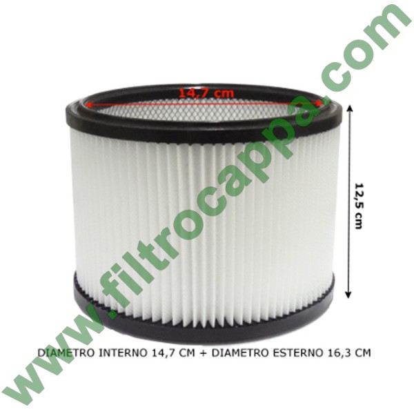 FILTRO ASPIRAPOLVERE ASPIRACENERE BIDONE ASPIRATUTTO VORTICE PROFESSIONAL WD