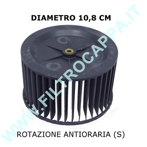 VENTOLA GIRANTE MOTORE SINISTRA DIAMETRO 10,8 CM H 6,7 CM FABER 133.0052.893