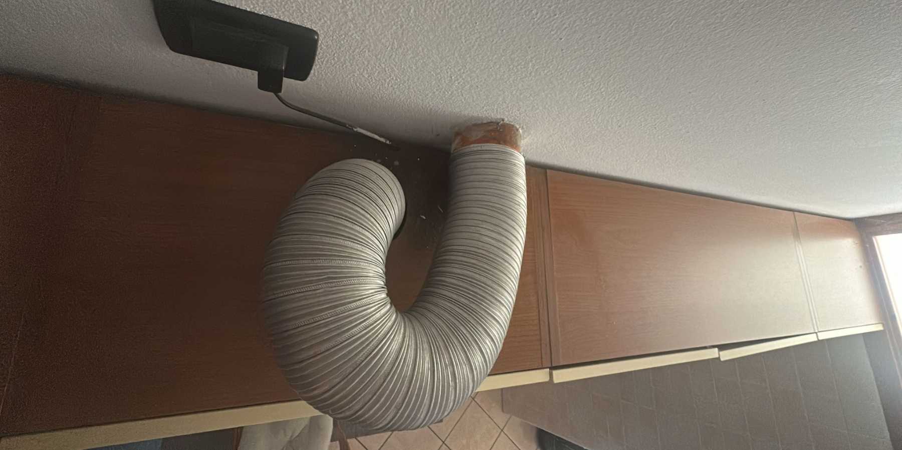 Hood Duct Misaligned with Wall Outlet