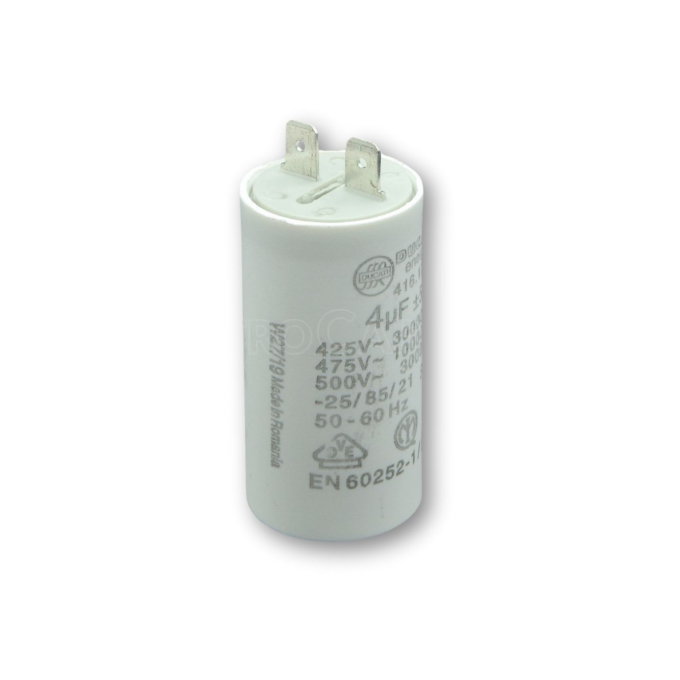 Example of a capacitor for hoods with a single-phase motor