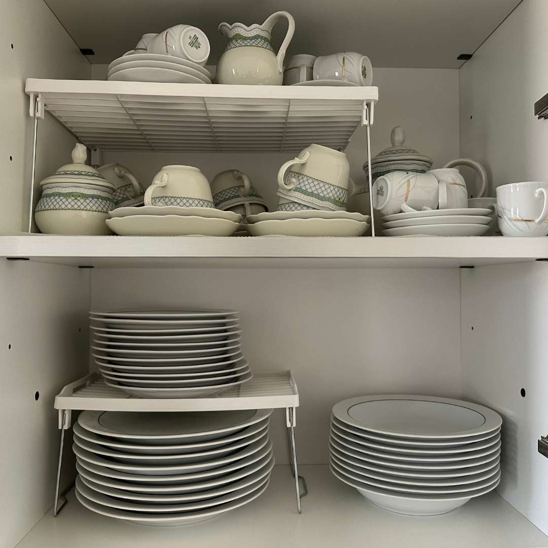 Organizing Plates and Cups to Maximize Space in Cabinets